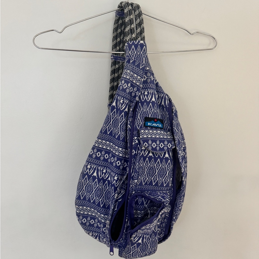 Kavu Purple and White Bag